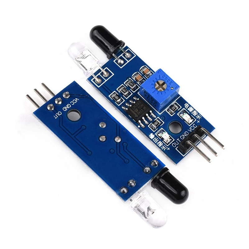 AS94-10Pcs Intelligent Car Infrared Obstacle Avoidance Sensor Module Infrared Tube Module Photoelectric Reflection Sensor