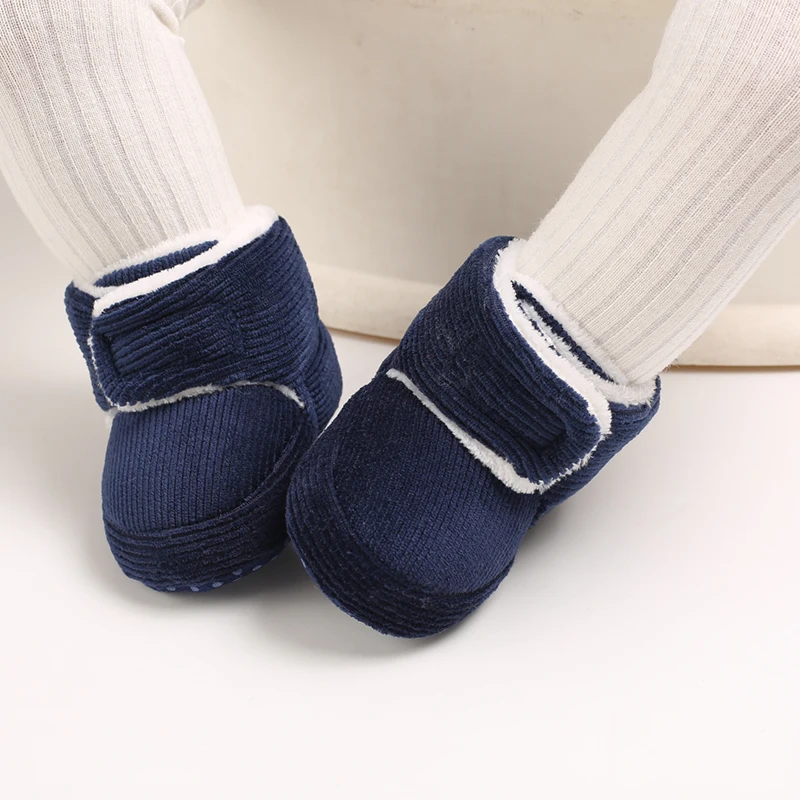 Winter Baby Baumwolle Schuhe Dicke Plüsch Schnee Stiefel Weiche Casual Wanderschuhe für 0-18 Monate Alt Bequeme Kleinkind Schuhe – Detail 8