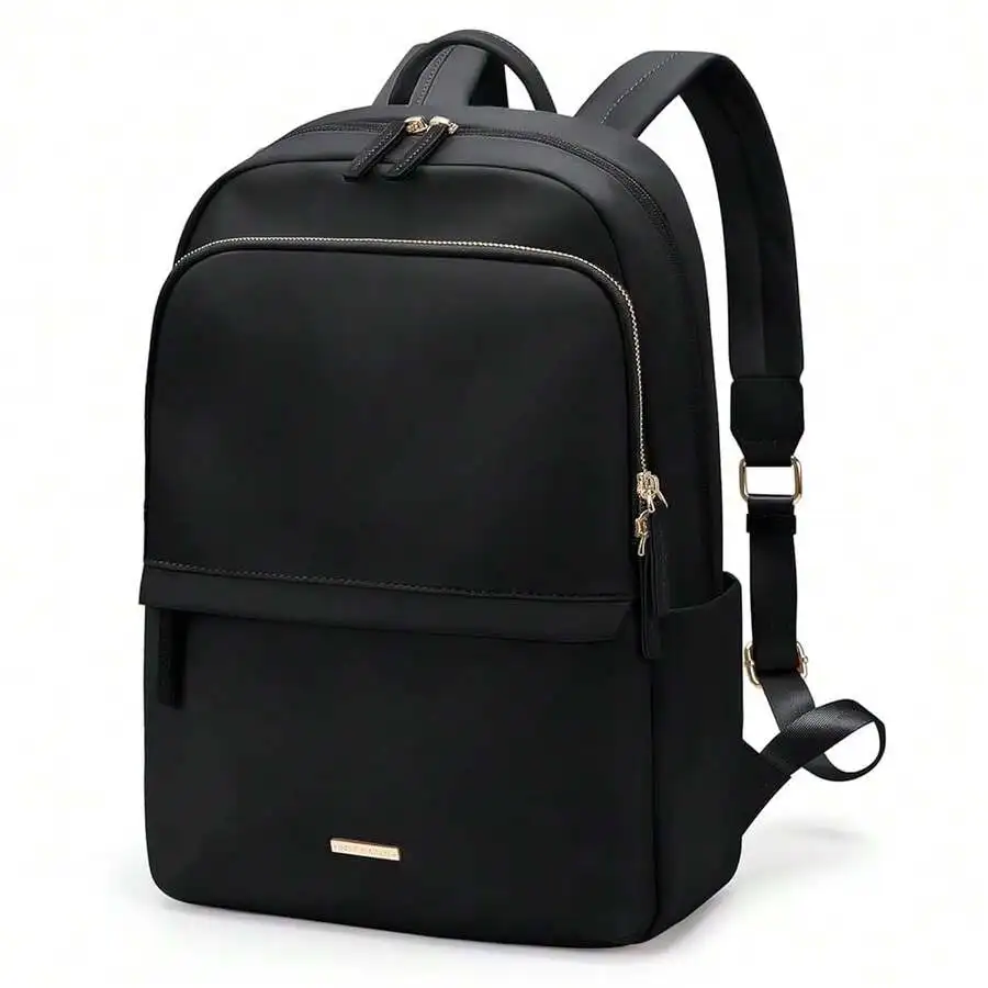 

Slim Laptop Backpack For Women Work Travel College Bag Fits 14 Inch Notebook Black