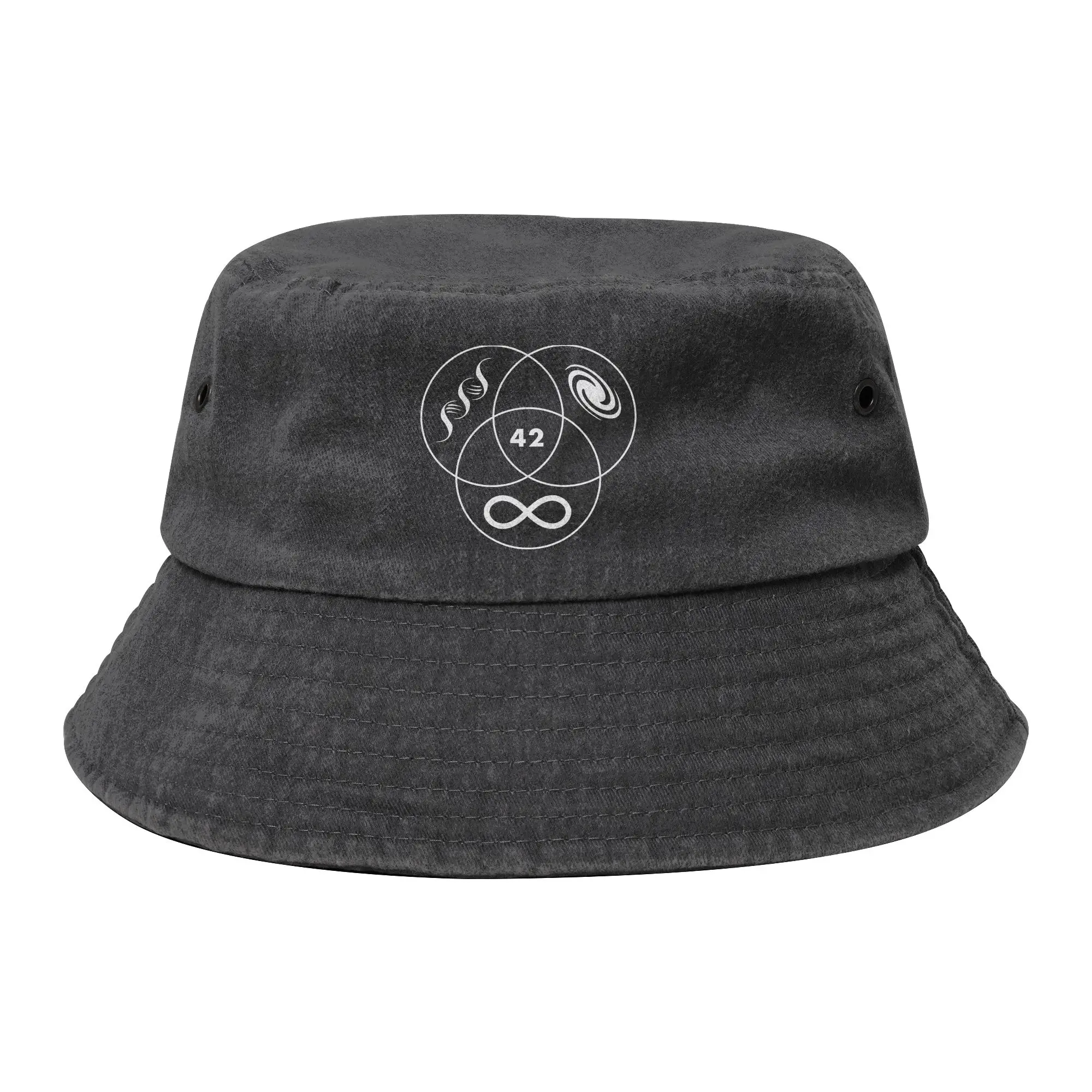 dont panic 42 The Answer To Life  Bucket Hats  Accessories Stylish Men Women  Fisherman Cap Cotton Denim