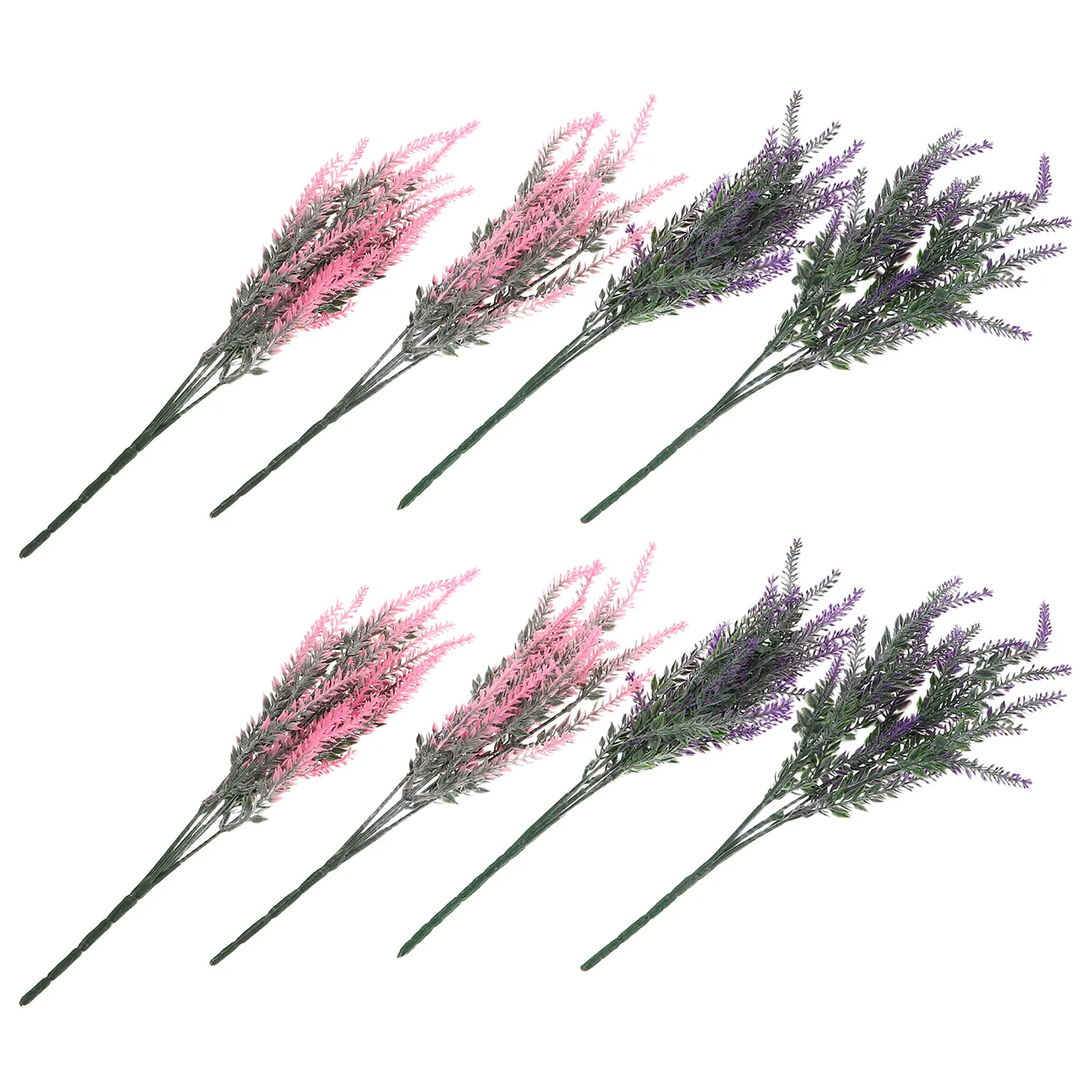 

8 Pcs Decor Artificial Lavender Bouquet Flowers Lilac Indoor for Decoration Vine Plants Bride