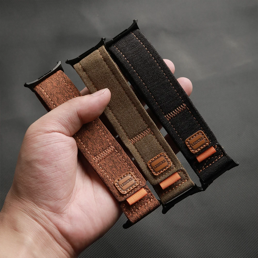 Тканевый нейлоновый ремешок для Samsung Galaxy Watch Ultra 47 мм, дышащий браслет унисекс с петлей для Galaxy Ultra, без зазора, изогнутый концевой ремешок