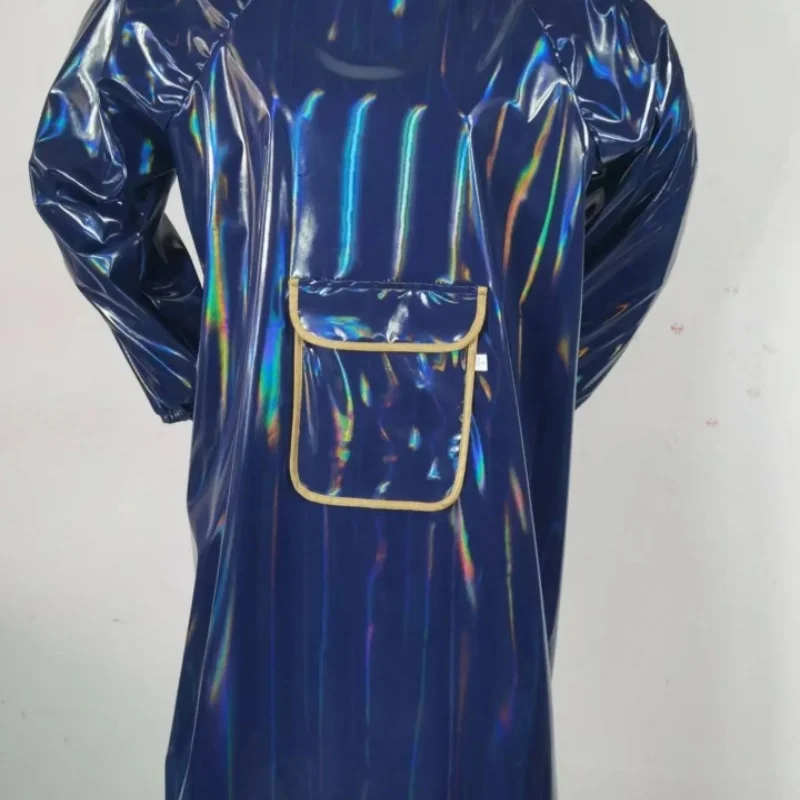 

Colorful PU Soft Waterproof Oil Proof Long Sleeve Apron Food Cold Aquatic industry Storage Work Smock Bib Coverall