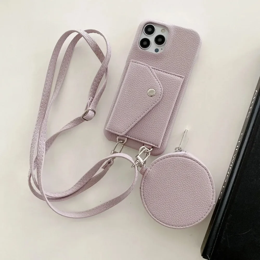 

Чехол-кошелек через плечо для iPhone 16, чехол для iPhone 16 Plus 15 Pro Max, карман для карт, ремешок, кожаный чехол