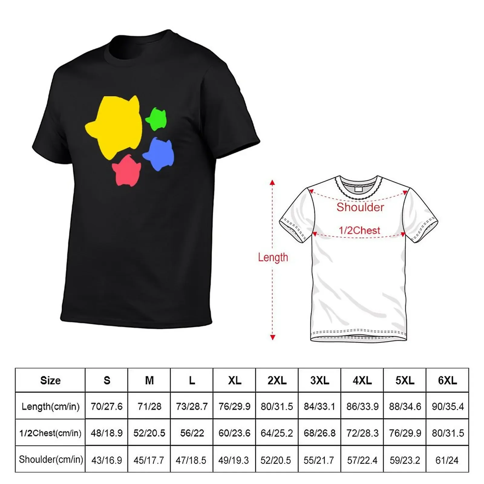 Lumas (Yellow, Red, Blue, Green) T-Shirt heavyweights vintage anime shirt Blouse black t-shirts for men