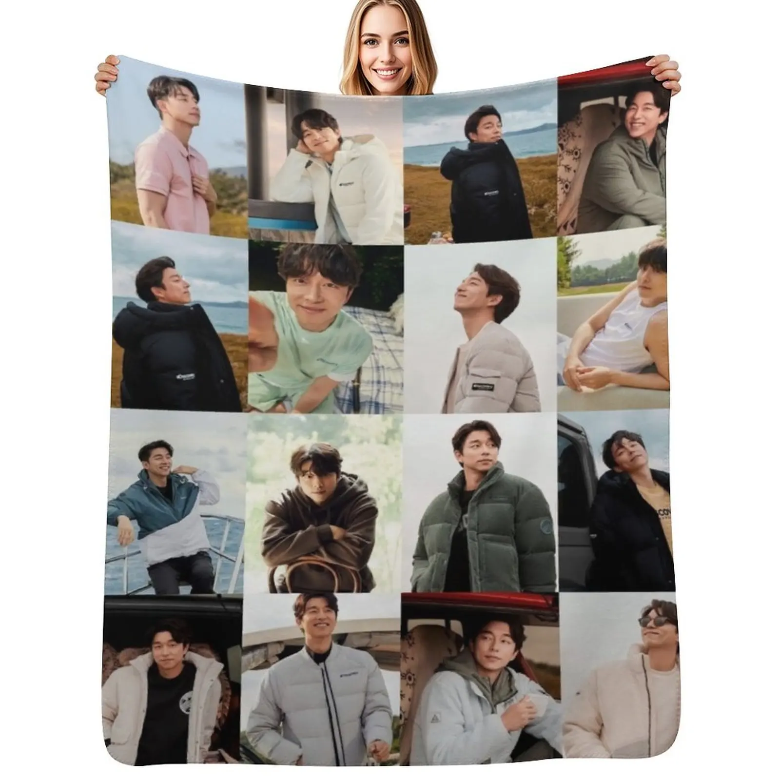 Gong Yoo Throw Blanket Multi-Purpose Luxury Luxury Throw Shaggy Tourist Winter beds Blankets