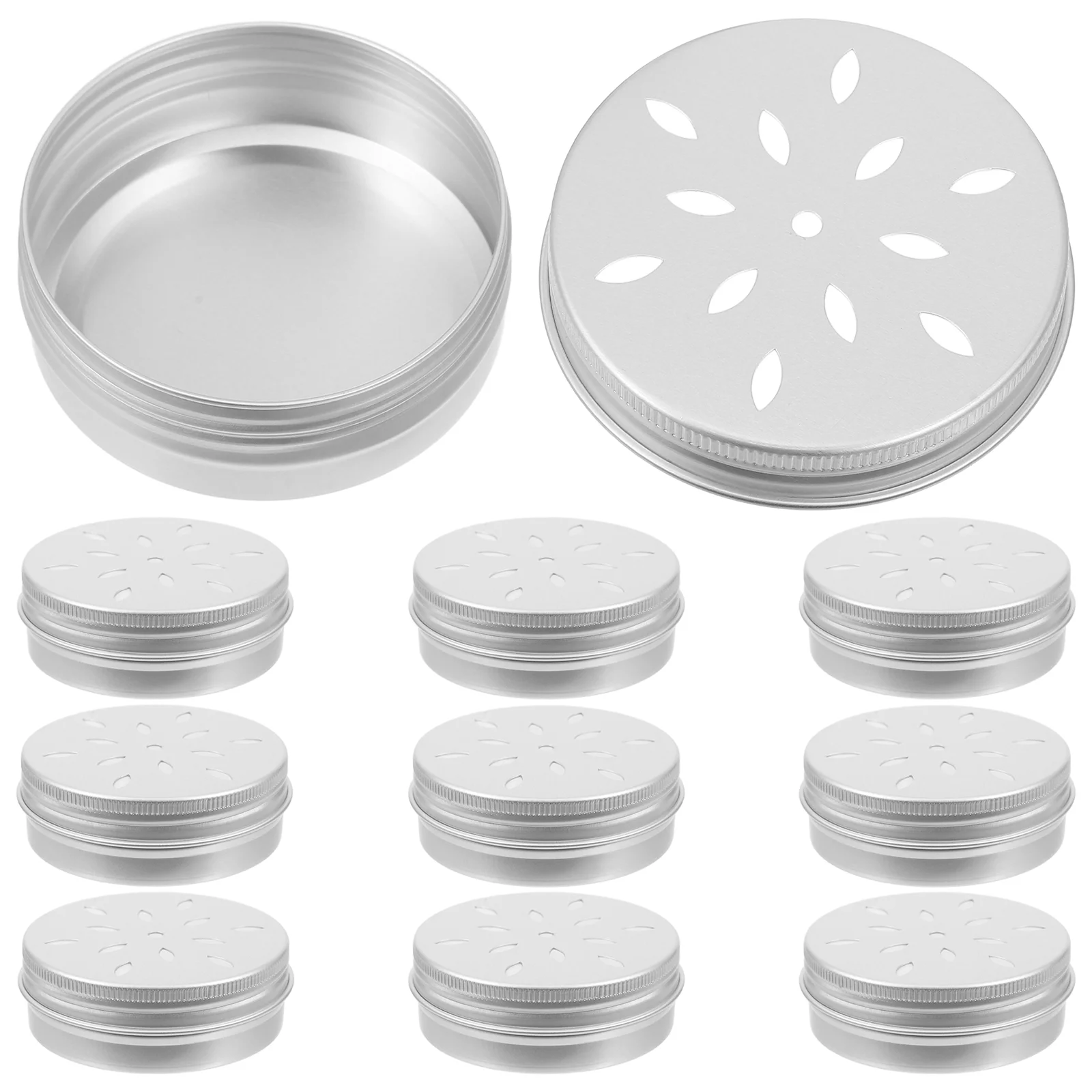 10 Pcs Collar Work Puppy Smell Training Canisters Aluminum Scentwork Metal Tins with Lids