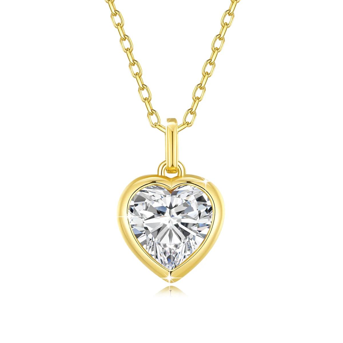 

Szjinao 1ct/2ct Heart Cut Moissanite Pendant 14k Gold Filled Necklace For Women Lab Diamond Wedding Jewelry Non Tarnish New In