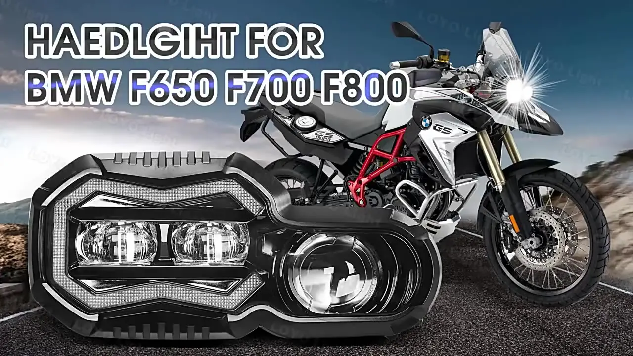 

E-Mark Approved Head Light Front Lamp With High-Low Beams DRL For BMW F800GS / F800GS ADV / F800R / F700GS / F650GS Accessories