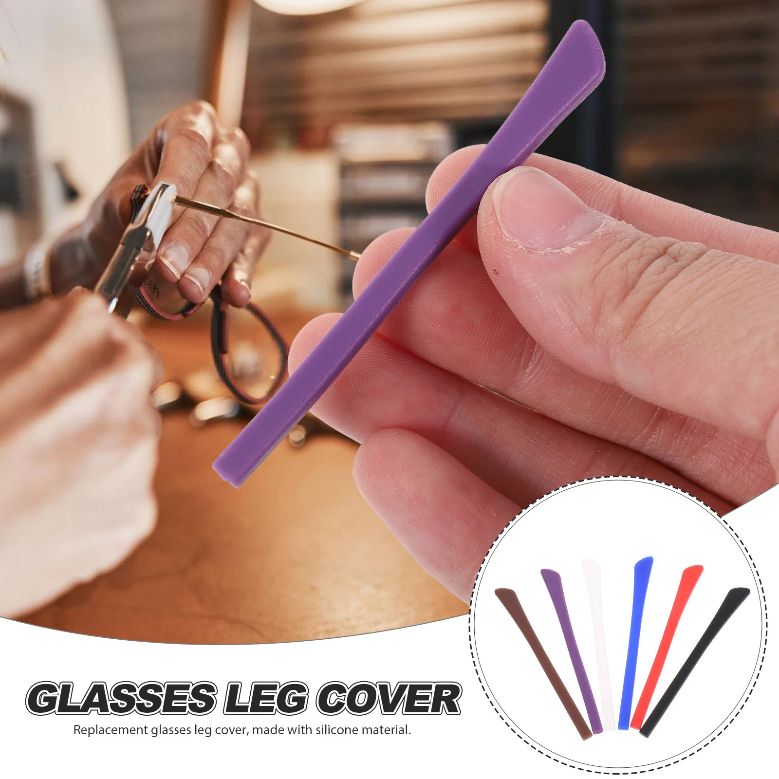 

Eyeglasses Leg Cover Silicone Anti- Replacement For Spectacles Eyewear Glass Accessories Durable Sweatproof