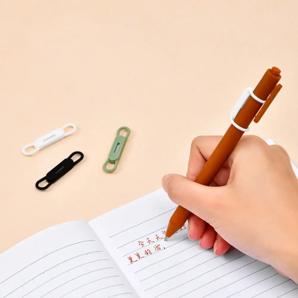 4pcs/set Easy To Store Magnetic Pen Pencil Holder Vintage Colorful Elastic Band Pen Holder Light Weight Portable