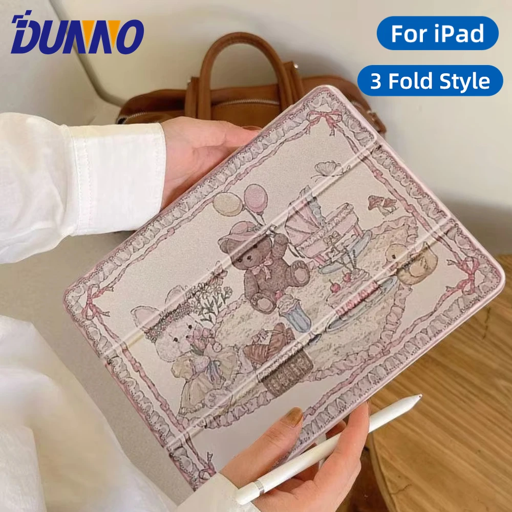 

For 2025 iPad Air 11 Case iPad 10th Generation 11th A16 9th Cover Gen iPad Pro11 4 5 10.9in 12.9 M2 M3 M4 Pencil Holder Case