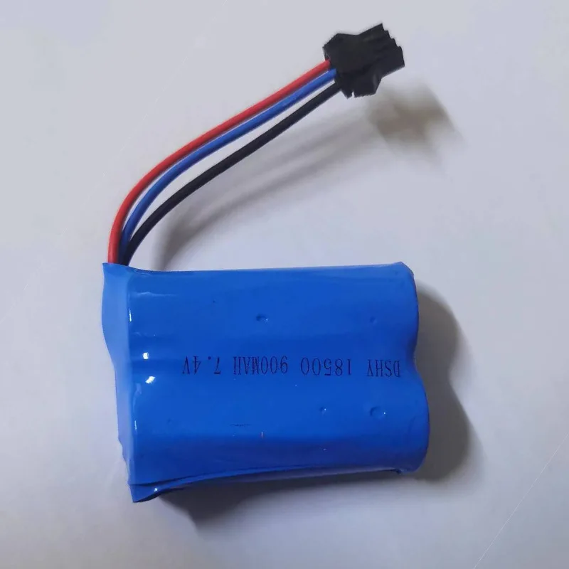 18500 7.4V900mah lithium battery electric toy 4WD vehicle parallel lithium battery pack sm-3p connector 900mah