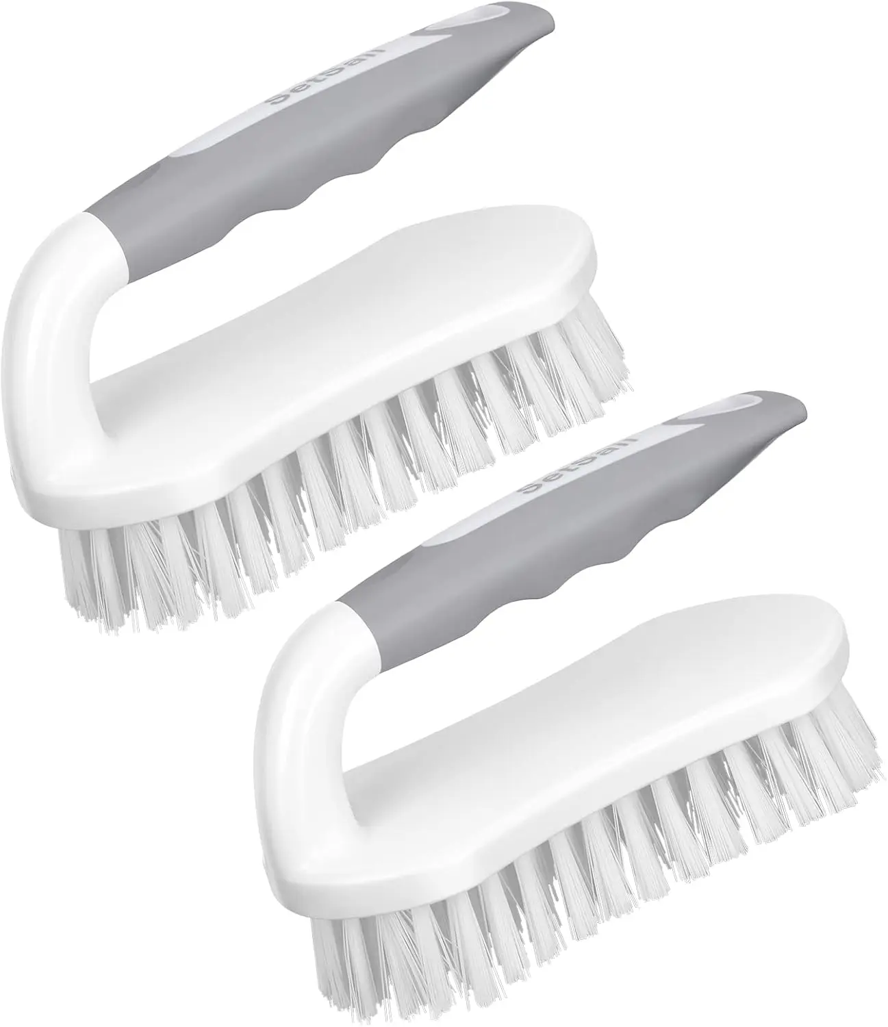 

Heavy-Duty Scrub Brush with Stiff Bristles for Bathroom, Kitchen, Carpet and Shower Cleaning - 2 Pack