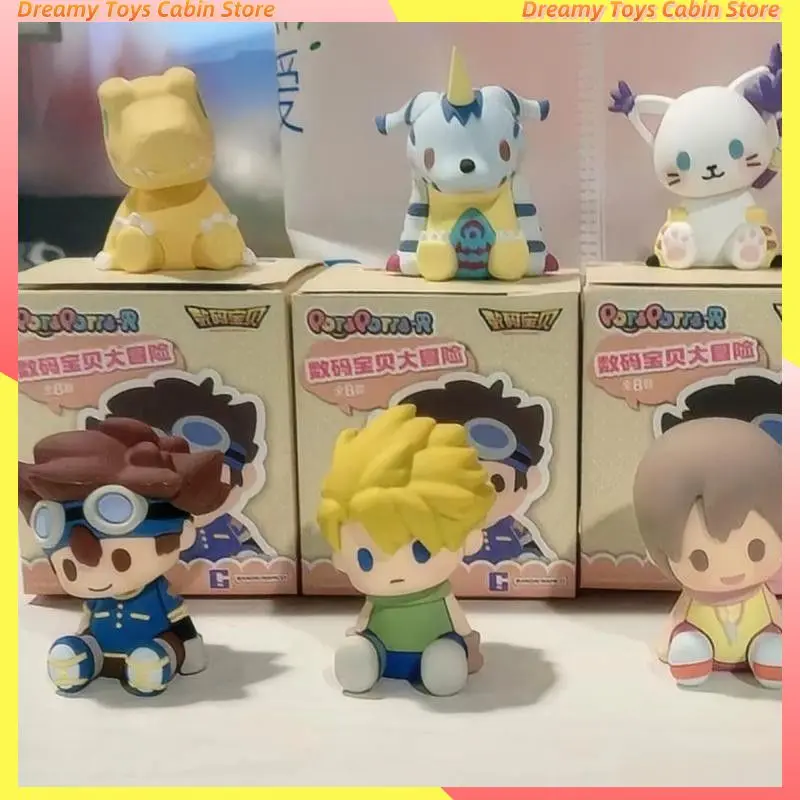 

Digimon Adventure Potepotte-R Series Blind Box Kawaii Anime Figures - Agumon Gabumon Desk Decor Cute Toy Doll Collectible Gift