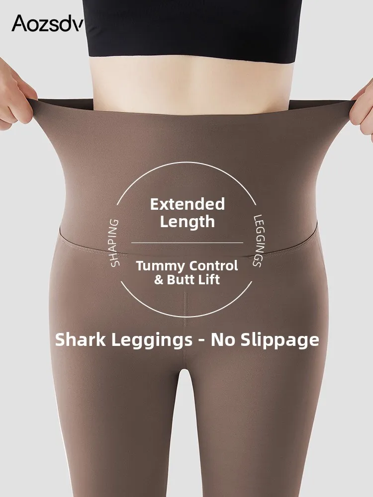 Pantaloni da yoga in pelle arca taglie forti Capispalla da donna 2024 Nuova primavera autunno Colore caffè Strato base Pantaloni lunghi Autunno Inverno F...