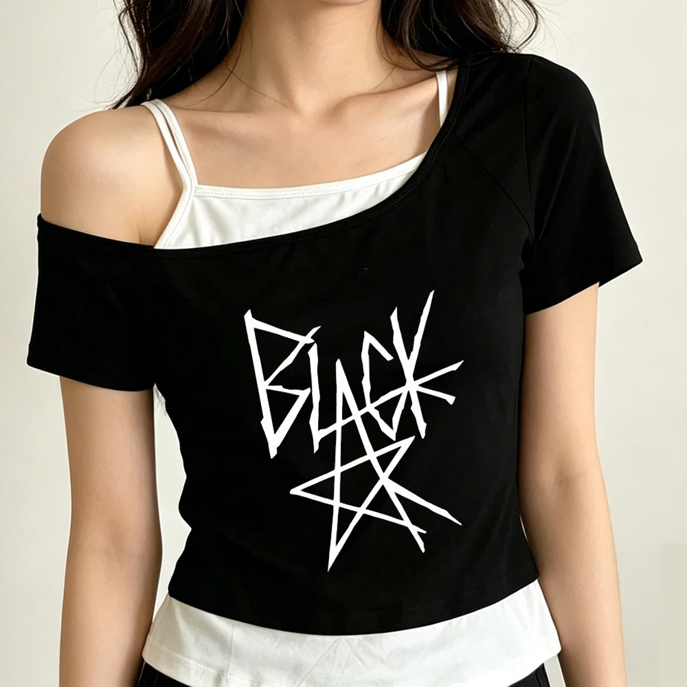 Soul Eater crop top girl summer japanese cutecore streetwear jojifuku shirt anime clearance sales cute