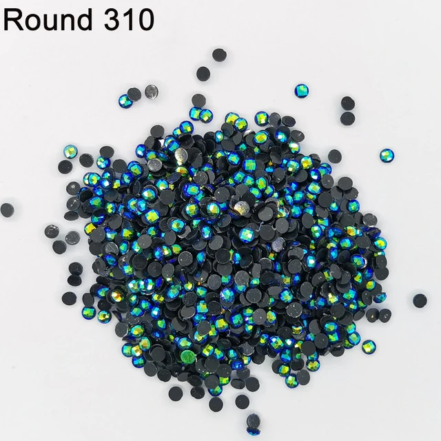 New Sale AB Round Drills The Aurora Borealis Rhinestones for DIY Diamond Painting Embroidery Colorful Mosaic Stones