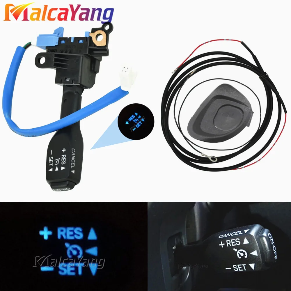 Malcayang New LED Blue Bag Cruise Control Switch For Toyota Verso Corolla Camry Yaris Hybrid Avensis 84632-34011 84632-34017