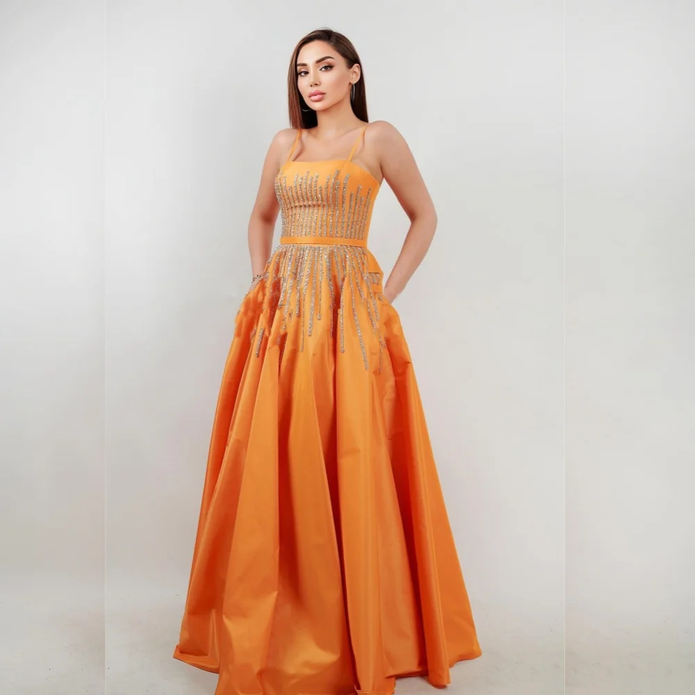 Jersey Draped Beading Cocktail Party Ball Gown Spaghetti Strap Bespoke Occasion  Long Dresses