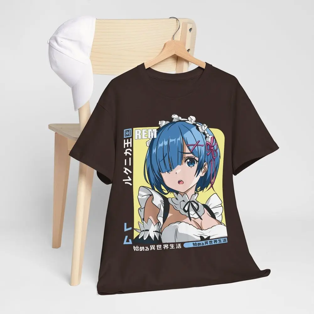 T-shirt Rem Re Zero, Cute Re Zero Ram,Subaru,Japanese,Manga Graphic Tee