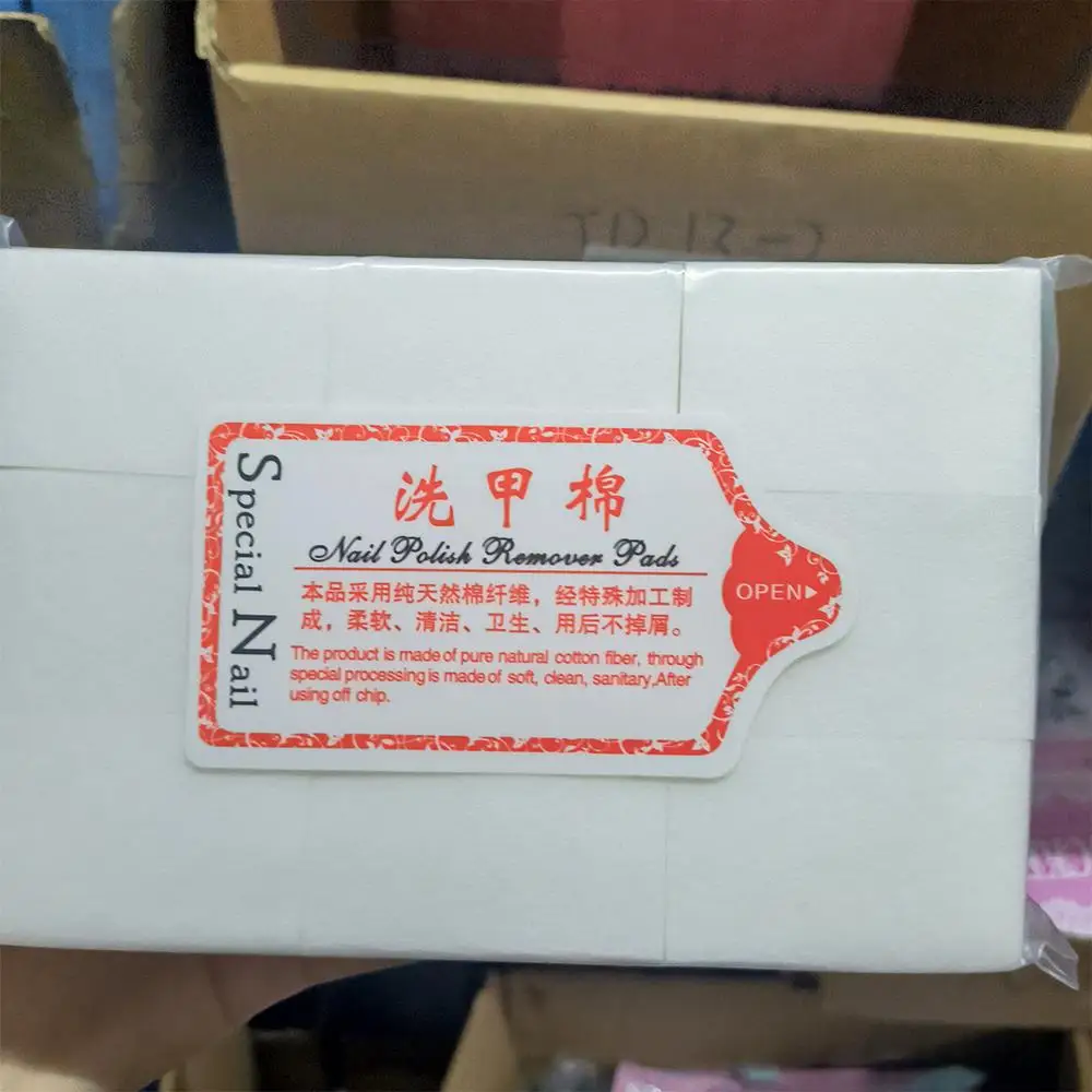 600 unids/pack toallitas desechables quitaesmalte de uñas almohadillas de algodón sin pelusa 5 colores para Gel UV maquillaje de belleza manicura papel limpio y