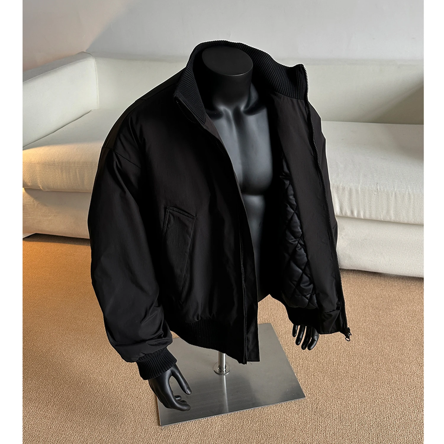 Winter Men Loose Cotton Padded Jacket Men Stand Collar Thick Jacket Men Casual Warm Parkas Jacket Male Trendy Outerwear Coats