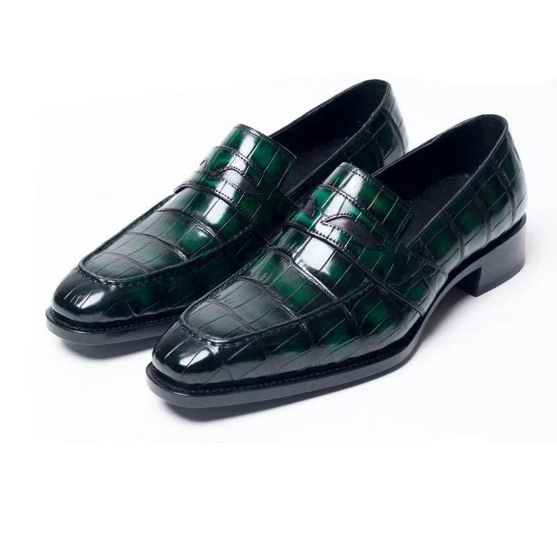 

cheshipingzhuangui мужские формальные туфли мужские туфли из крокодиловой кожи зеленые