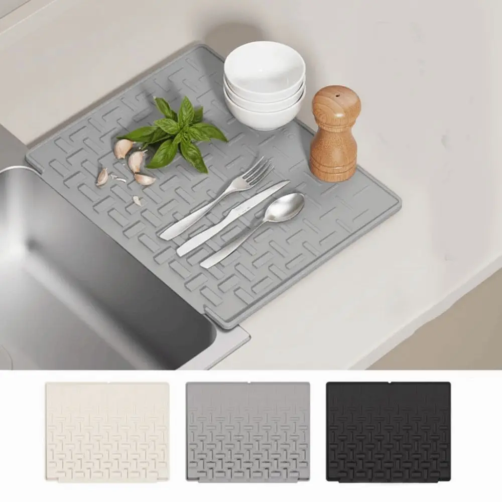 

Heat Insulation Silicone Drainage Mat Slope Design Silicone Material Kitchen Drain Pad Heat Resistant Drainage Function