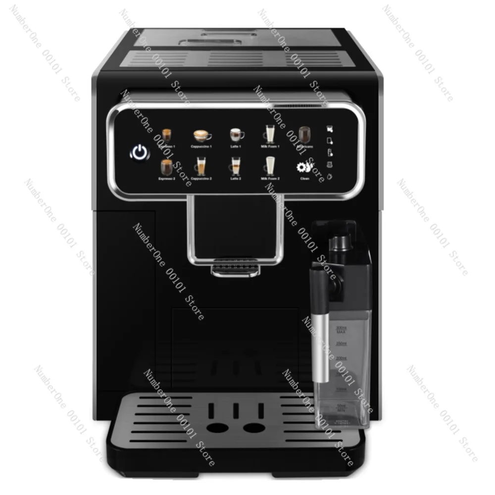 Household automatic smart touch screen grinding integrated steam milk foam latte flower coffee machine with milk can