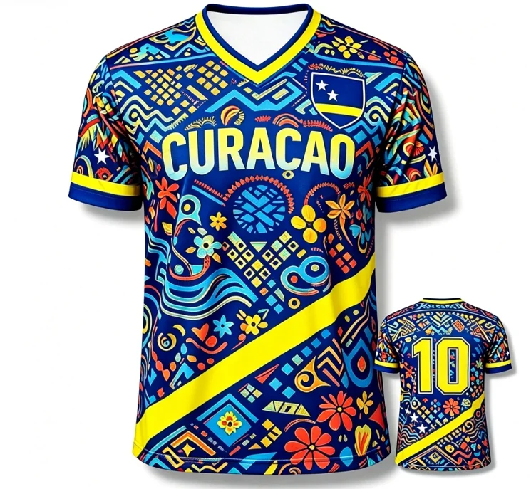 2026 Model Curacao Football Jersey - Children's and Adult Universal Family T-shirt - Quick-drying and Breathable Training Wear