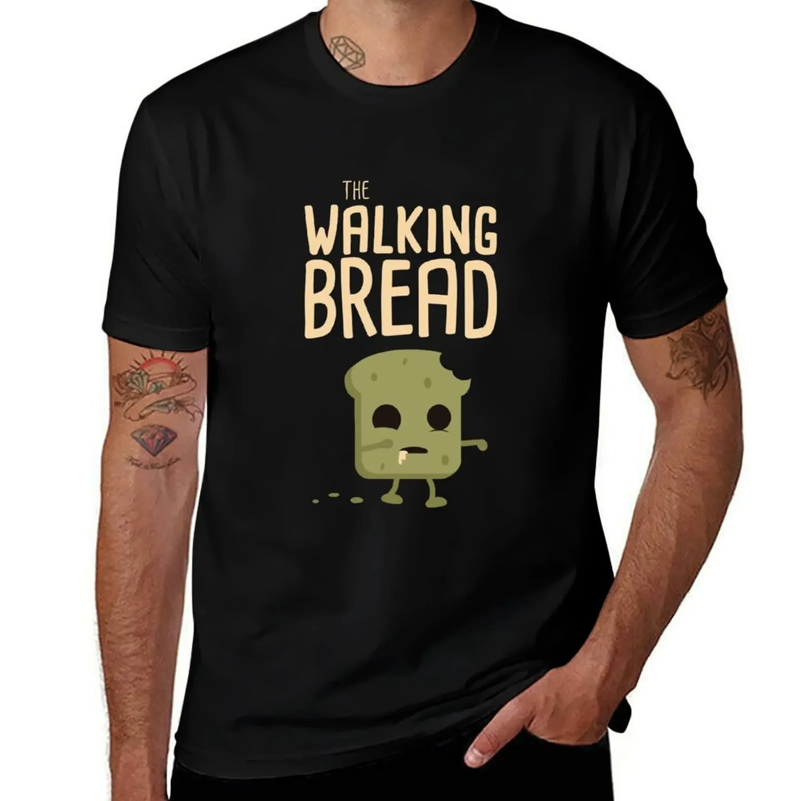 

The Walking Bread T-Shirt cotton graphic tees valentines boutique clothes anime figures mens clothes