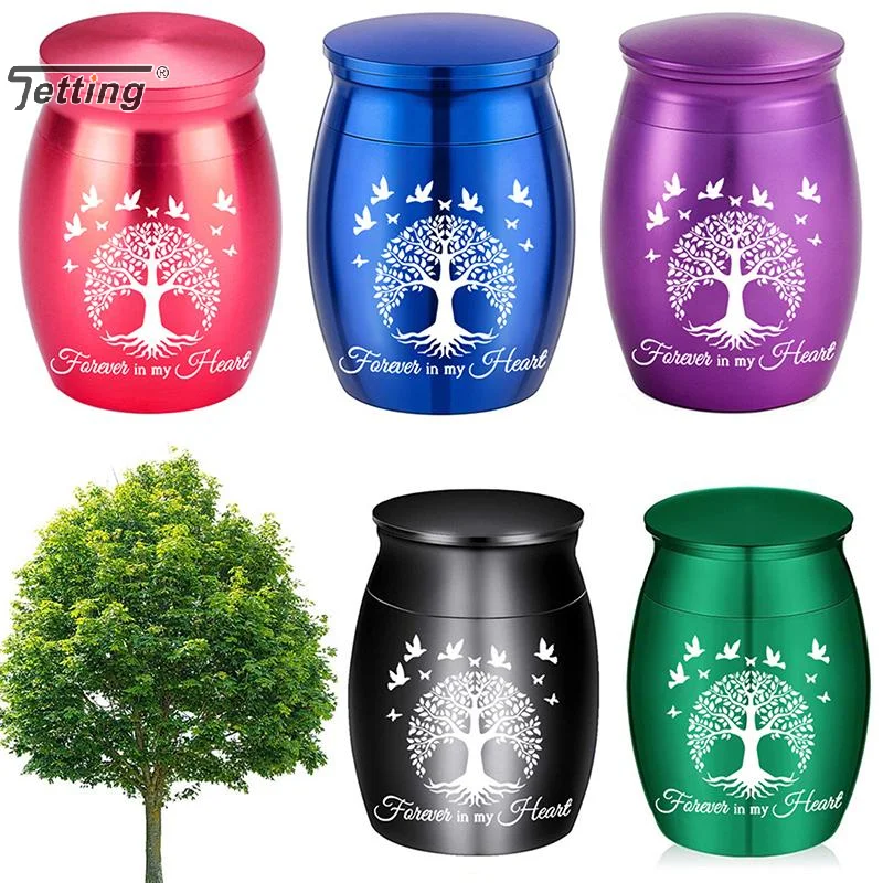 Small Keepsake Urn for  1.57 Inch Human  Storage Tree of Life Symbol Mini Urn for Remembrance and Tribute