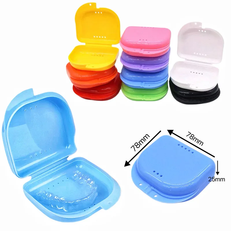 5/10pcs Denture Storage Cases Orthodontic Retainer Partial Denture Container Box Plastic Teeth Container False Teeth Protective