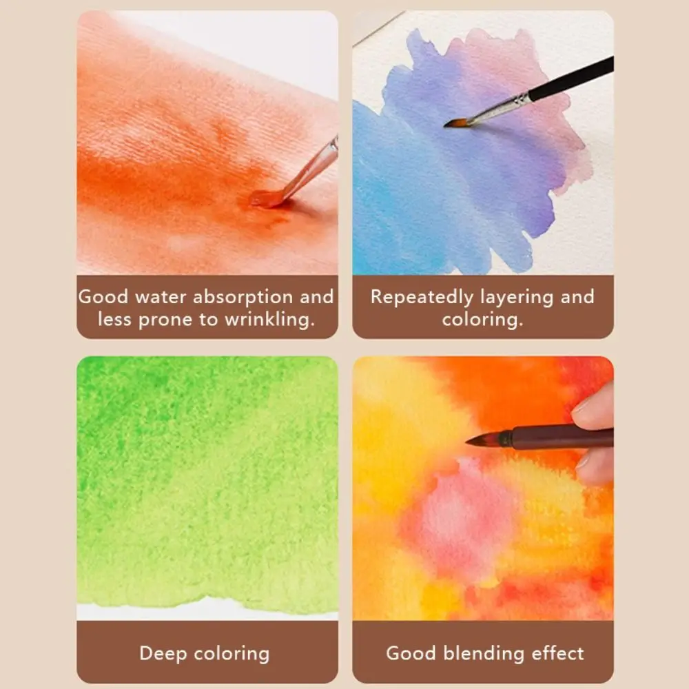 25pcs Stamp/Ticket Stub Shape Watercolor Paper Fine Lines Blank Design Art Papers Hand-drawn Style Postcards Card Making
