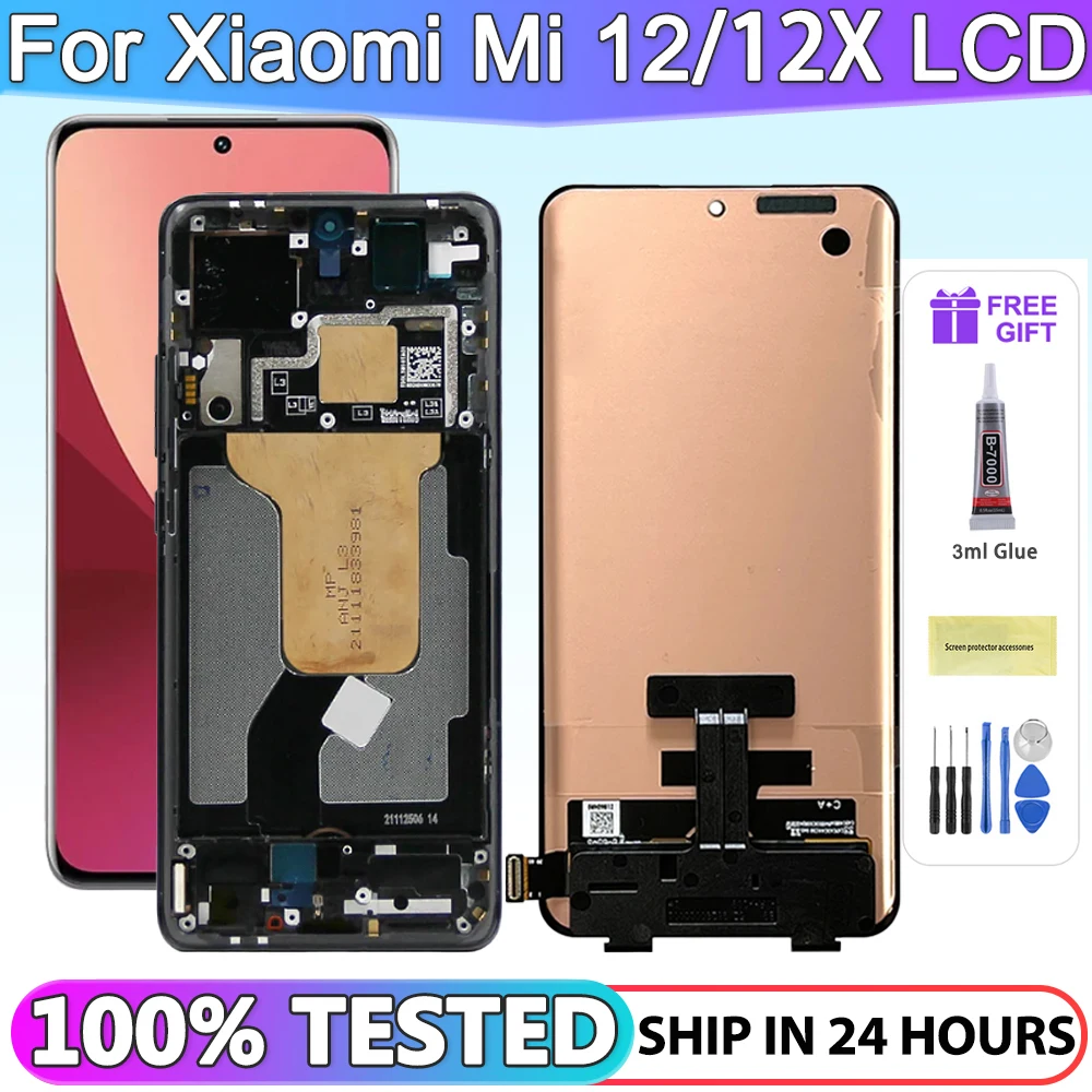 

6.28'' LCD for Xiaomi 12 Mi 12 Touch Screen Mi12 2201123G, 2201123C Display Assembly Mi 12X Mi12X 2112123AC 2112123AG