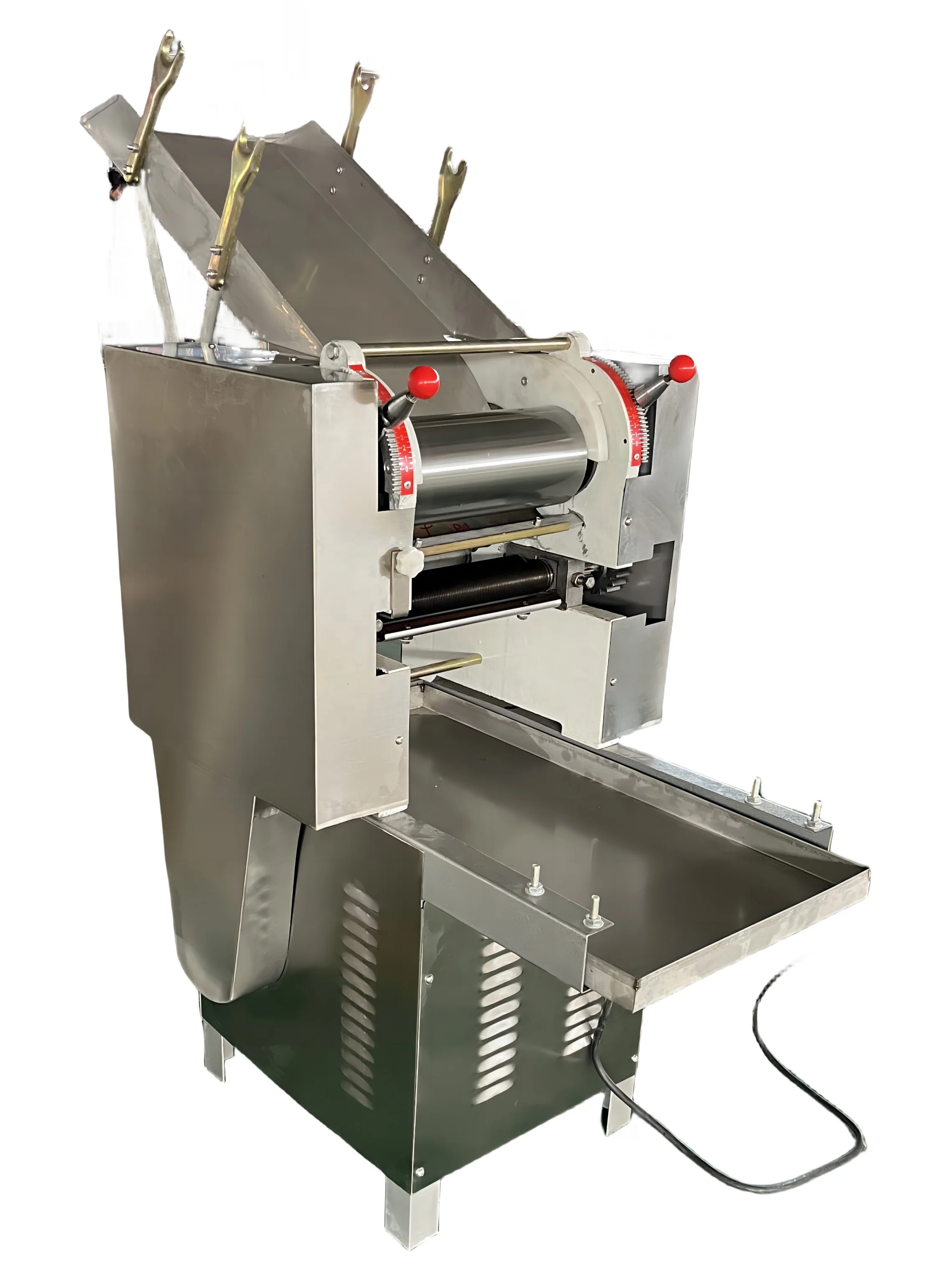 Commercial Automatic Dough Noodle Making Cutting Machine Adjustable 50-75kg/h Capacity Pure Copper Wire Motor Stainless Steel