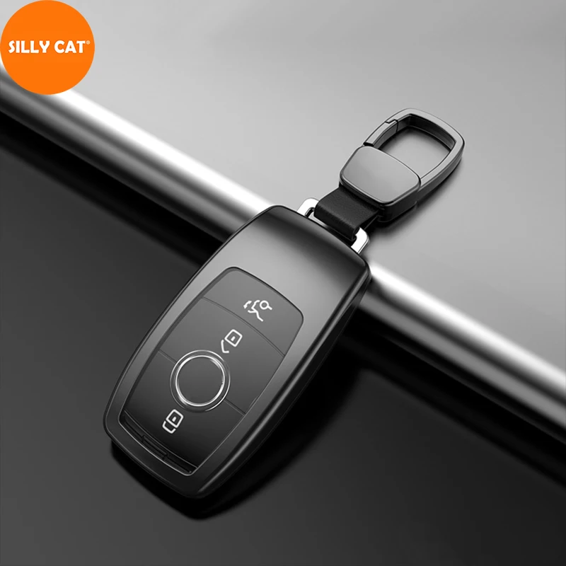 Metal Car Key Case Cover Fob Suit For Mercedes Benz Key Fob Cover Case A B G S E C Class W205 W213 C217 W177 W247 C257 W167 W463