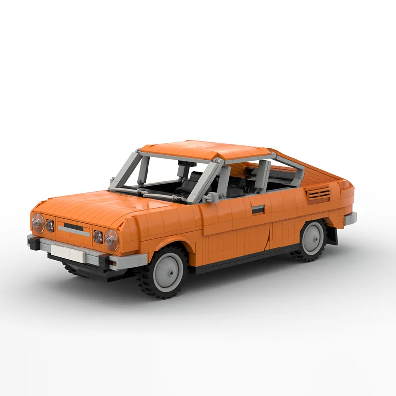 بطل سرعة السيارات نموذج Moc قوالب بناء وحدات 110R-البرتقال نموذج التكنولوجيا كتل عيد الميلاد لتقوم بها بنفسك لعبة هدايا البناء #2