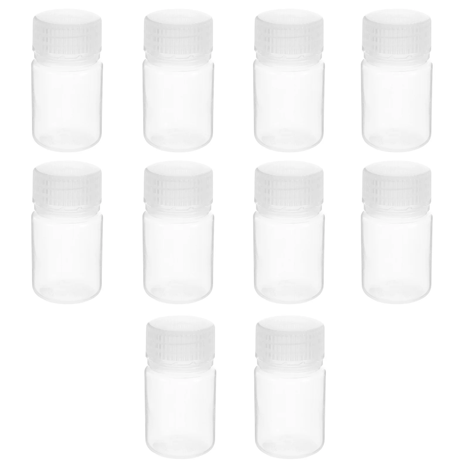 

10Pcs High-Temperature Resistant Transparent Reagent Bottles Screw Cap Laboratory Chemical Storage Sample Containers Small
