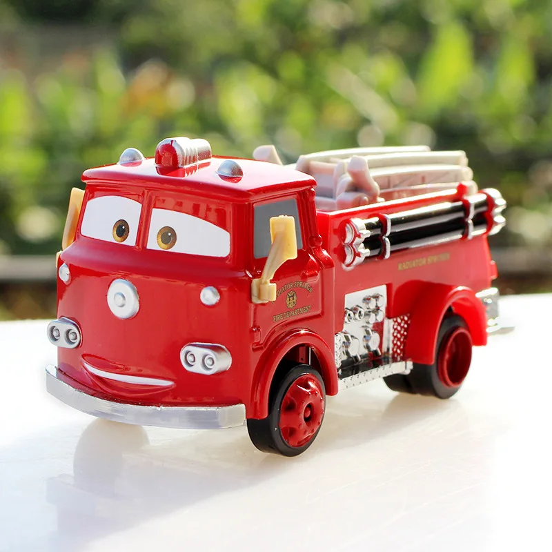 Disney carros 2 liga pequeno motor de bombeiros vermelho modelo de carro de brinquedo das crianças carros de corrida de liga presentes divertidos das crianças