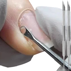 2pcs Stainless Steel Remover Manicure Sticks Tool Bevelled Nail Grinding File Circle Beveled Head Cuticle Pusher Nails Pusher