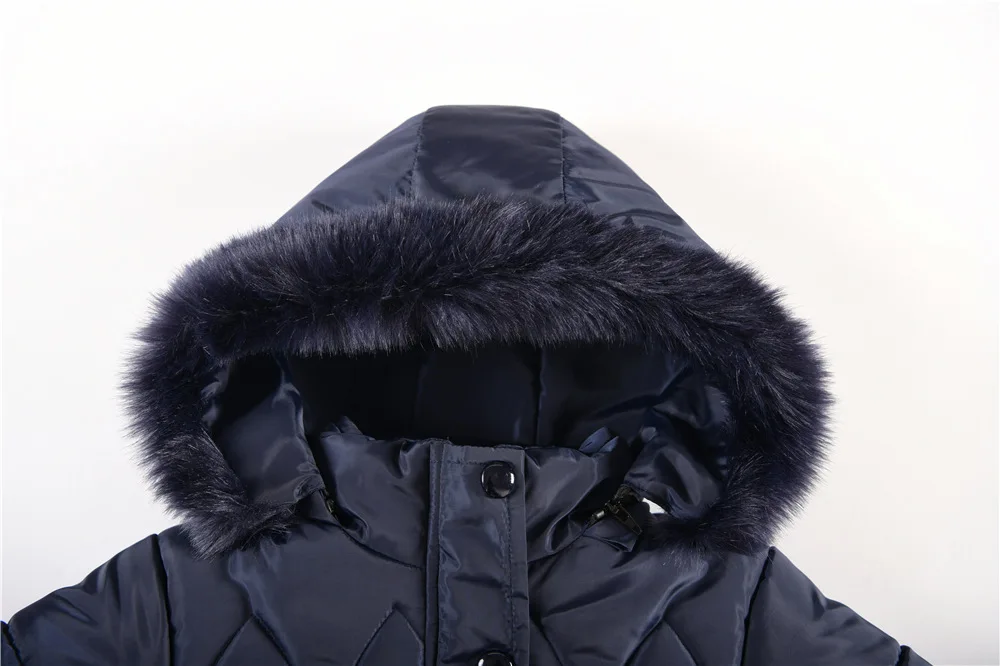 2024 New Winter Keep Warm Girls Jacket Waist Belt Design Detachable Hat Lining Plush Hooded Heavy Coat For Kids