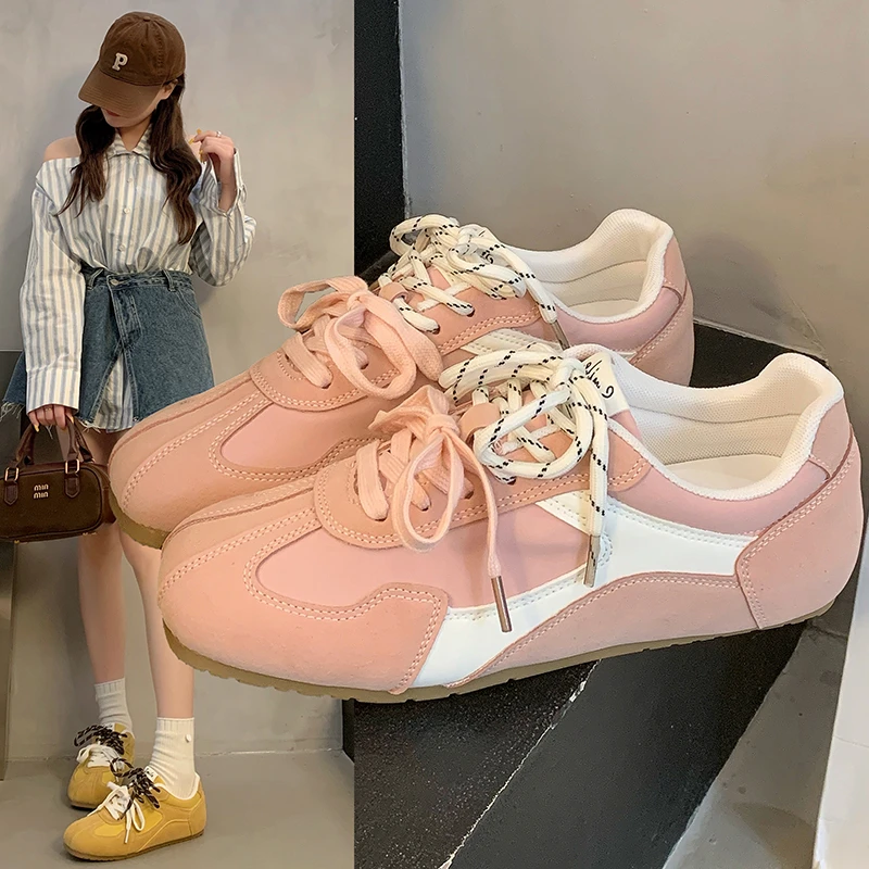 

Туфли 2024, женские повседневные кроссовки на плоской подошве, универсальные новые кожаные платья, летние удобные туфли для отдыха, весна Женская Обувь