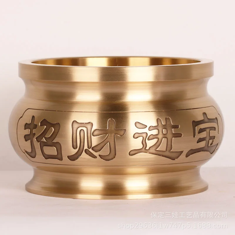 Wholesale brass incense burner for attracting wealth and treasures, household craft ornament, manufacturer offers bulk discounts