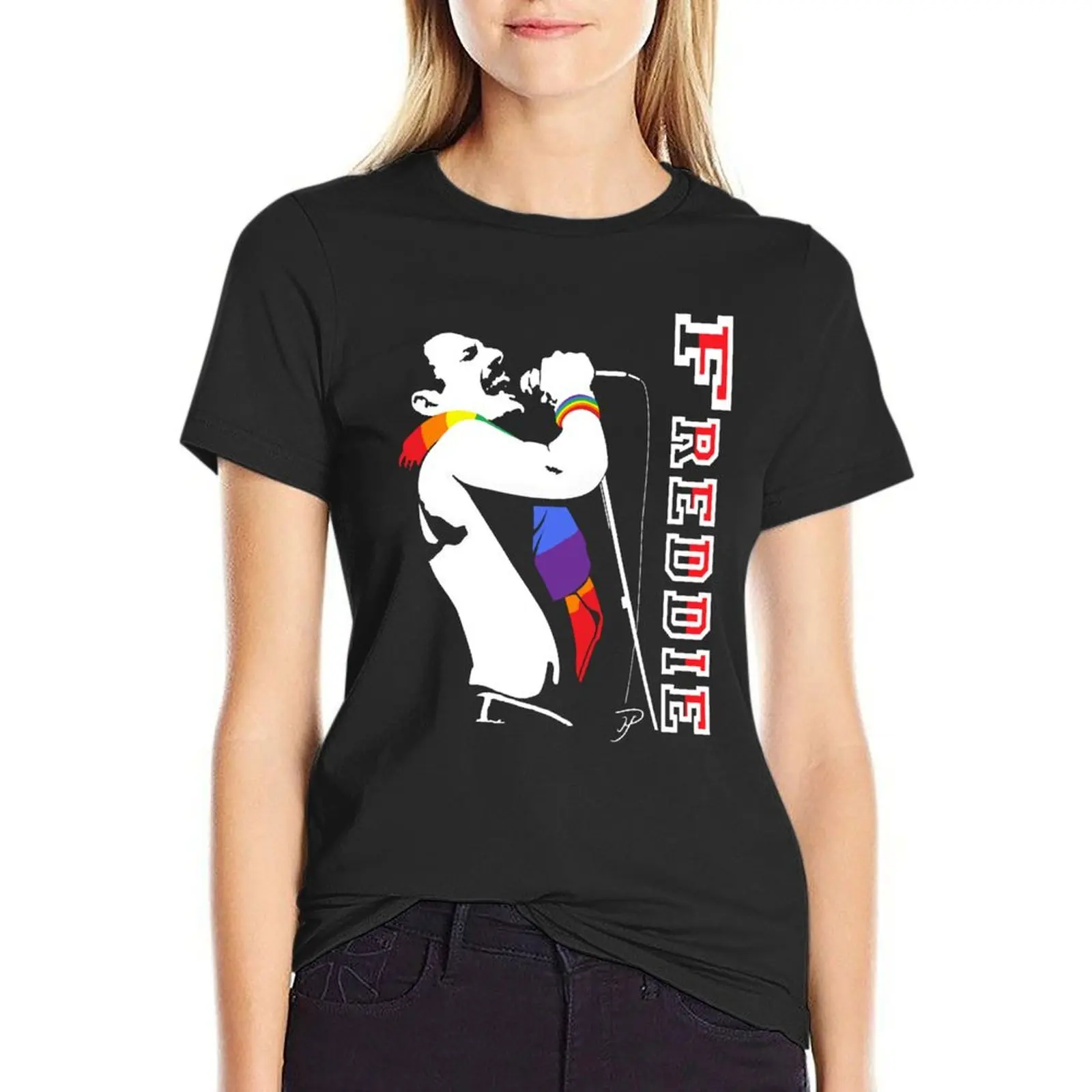 

FREDDIE MERCURY T-Shirt customs design your own graphics animal prinfor vintage plain t shirts for Women