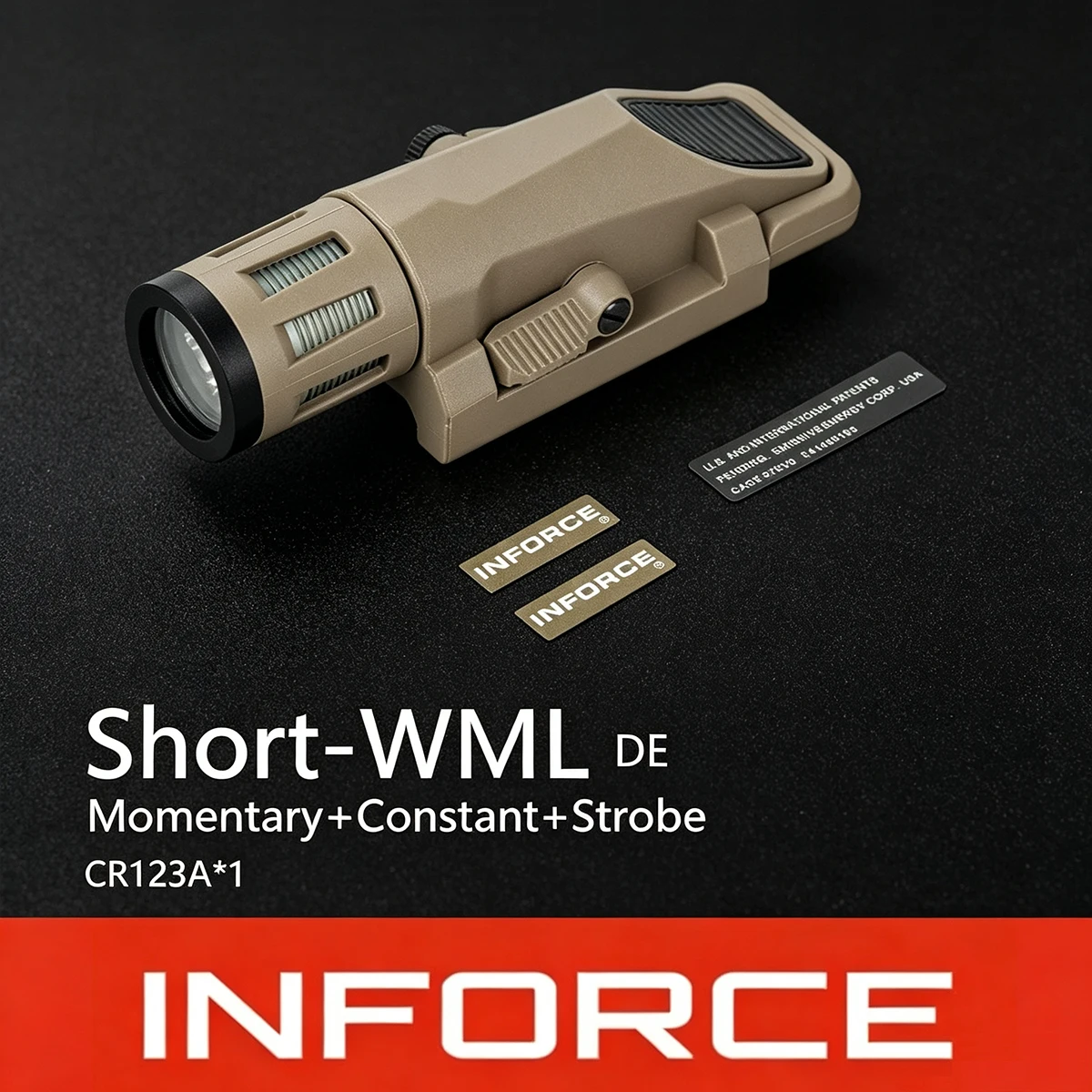 Taktische INFORCE WML Scout Light Gewehr-Taschenlampe mit Picatinny-Schiene für AKTorch AR15 HK416 Airsoft-Jagd, Konstantlicht, Stroboskop, Momentanbetrieb – Detail 14