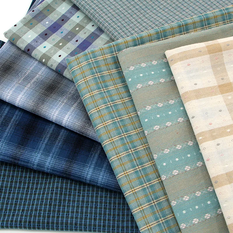 Japanese Yarn-Dyed 100% Cotton Fabric,Patchwork, Handbags, Dolls, Quilting, Handicrafts, Sewing Fabric Sewing Cloth
