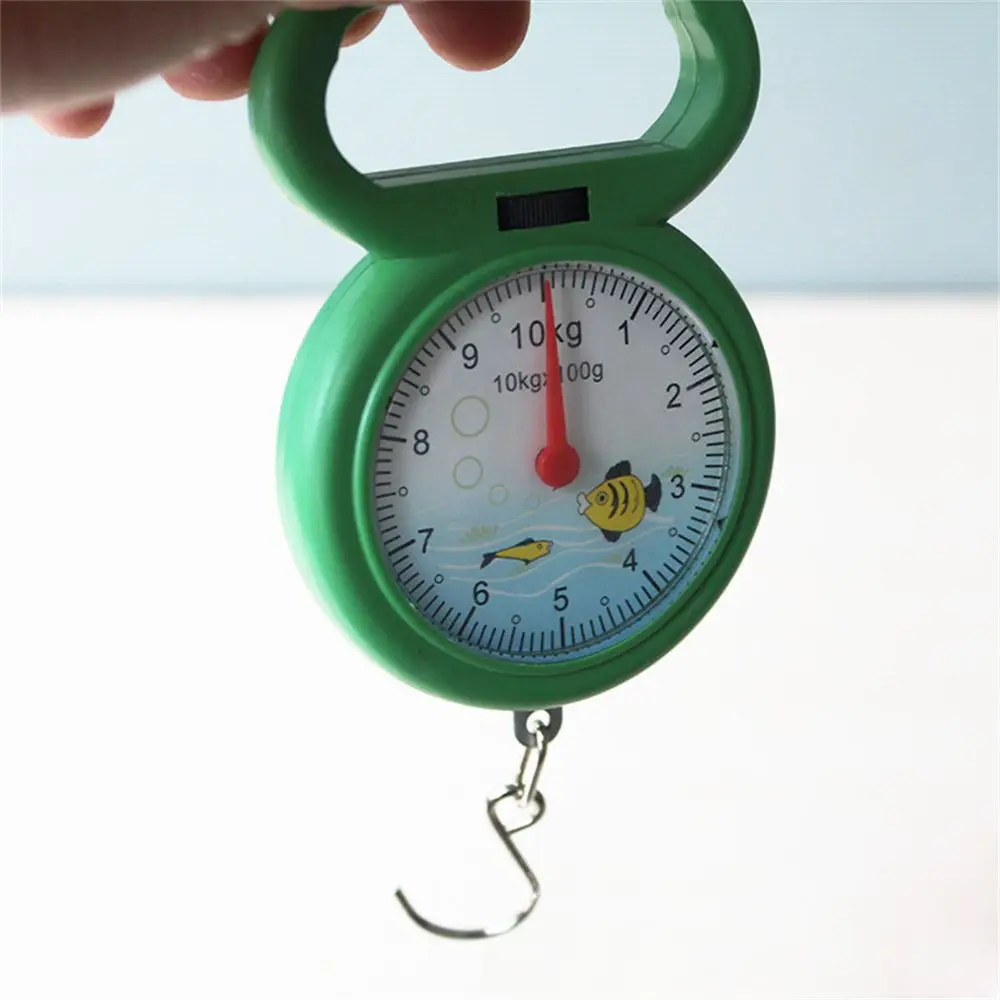 kitchen Tools Plastic Hook Portable Spring Scale Numeral Pointer Hanging Scale 10kg Weighing