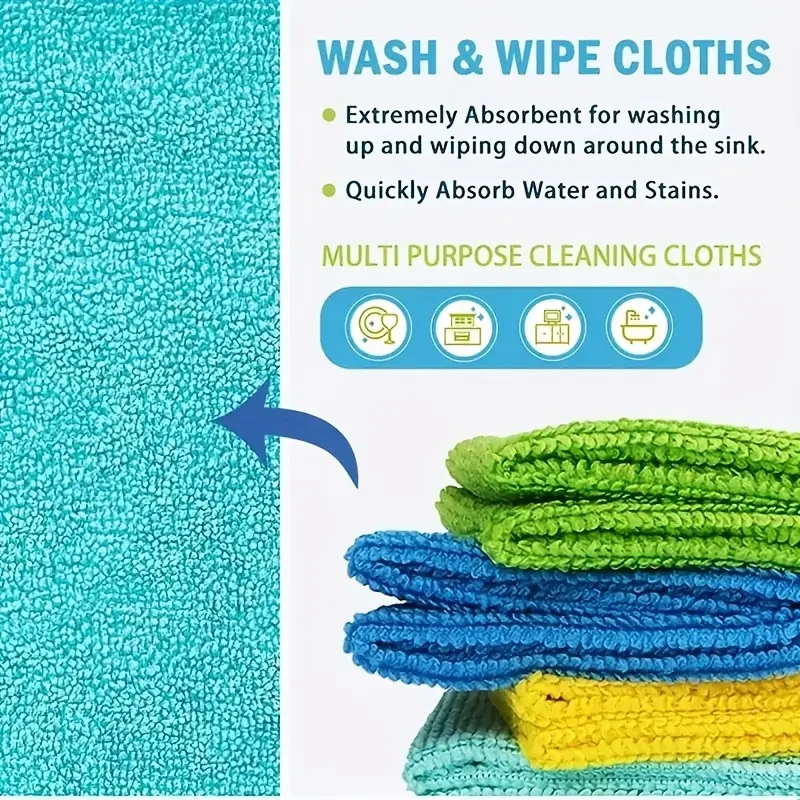 Reusable Microfiber Cleaning Cloths